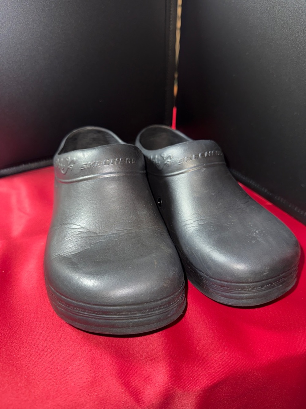 Skechers Black Professional Slip-On Clogs